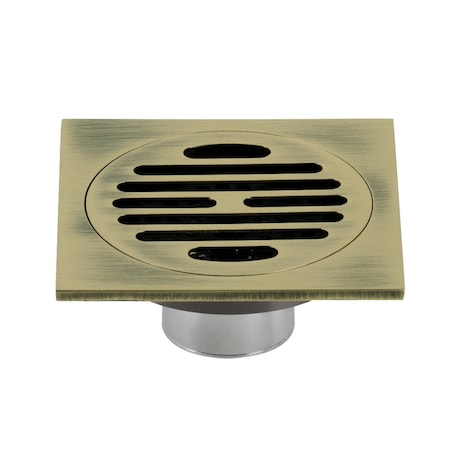 BSF4262AB Watercourse Symmetric 4 Square Grid Shower Drain, Brass